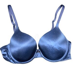 Victoria's Secret Midnight Blue Satin Bra